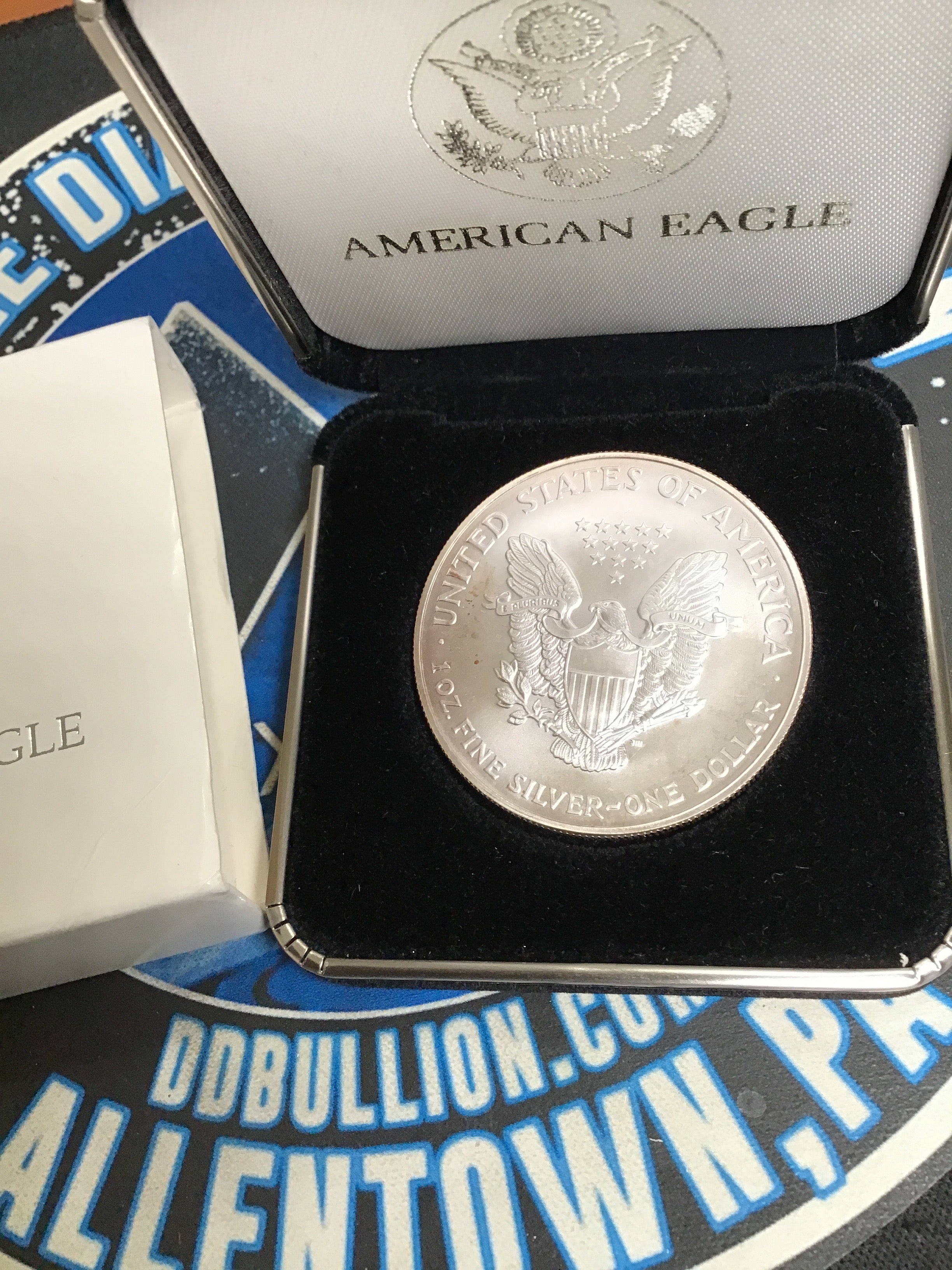 2004 American Silver Eagle in Presentation Case- Toned